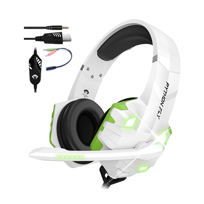 LED Light Noise Cancelling PC Gaming Headset with 2.2m Cable Waterproof For PS4 Gamers