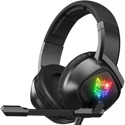RGB Light Noise Cancelling PC Gaming Headset , Gaming Headphones Wired Over Ear