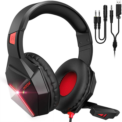 Custom Logo LED RGB Gaming Headset Over Ear Gaming Headphones For PC And PS4
