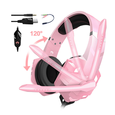 Free Sample Laptop Custom Gaming Headsets For Turtle Beach Casque 50mm Driver LED Mic 2.2M Cord