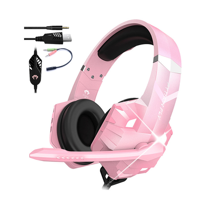 Stereo Hifi Over The Ear Custom Gaming Earphones Wired With LED Mic For PC Xbox PS5