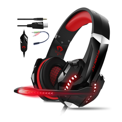 Dynamic Vocalism Principle PC Gaming Headphones Wired With Soft Mic LED Light OEM
