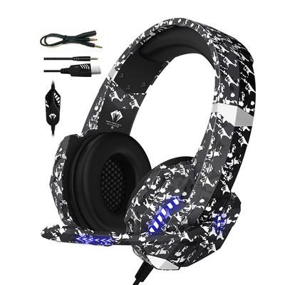 USB 3.5mm LED Gaming Headphones With 40mm Speaker Waterproof IPX-3 For PS5 Xbox