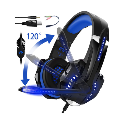 IPX3 Waterproof USB Wired Gaming Headphones , Wired Stereo Gaming Headset For PC Gaming