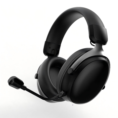 Black ANC Wireless On Ear Gaming Headphones Bluetooth With Deep Bass And Clear Calls