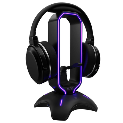 Non Slip Base Universal Gaming Headphone Stand With RGB Charging Dock