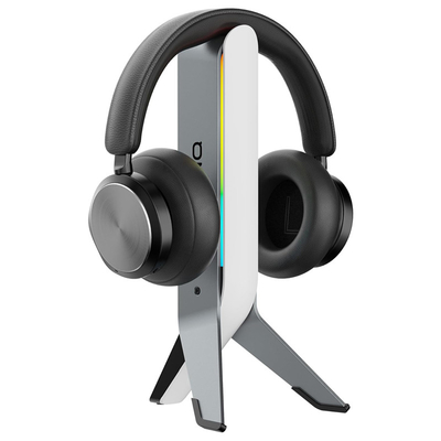 OEM Black Gaming Headset Stand , Non Slip Base Gaming Headset Holder For Desk